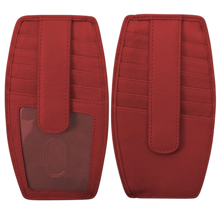 ili New York Leather Card Holder with Zip Pocket