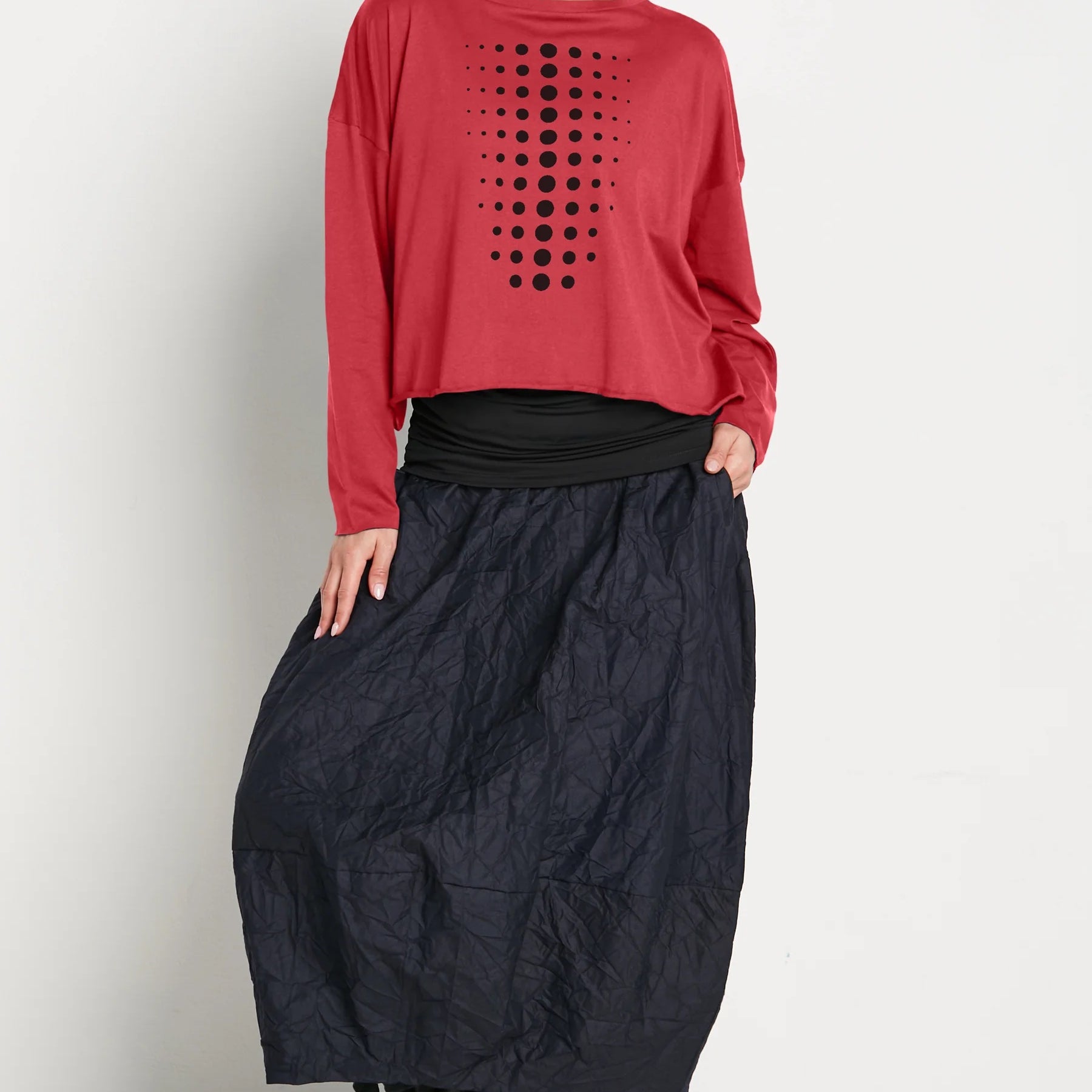 Planet Pima Cotton Dot Dot Dot Mini Luxury Boxy T