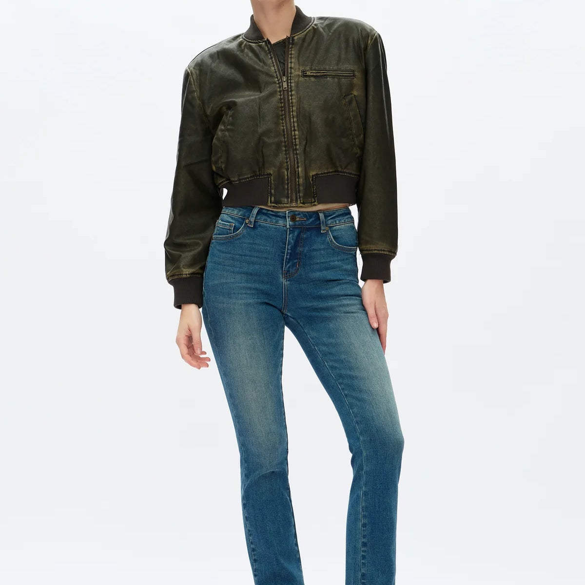 Bayeas Mid Rise Straight Jeans