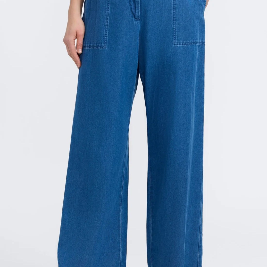Foxcroft Blaire Tencel Denim Full Length Trouser