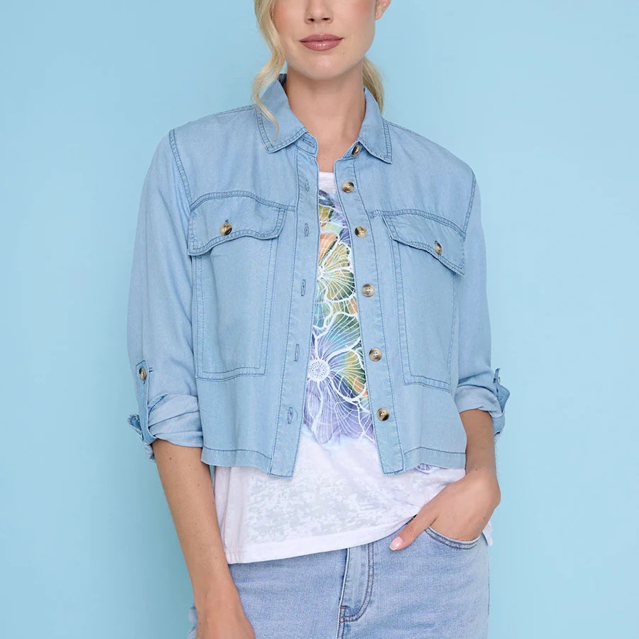 Picadilly Button-Front Short Jacket