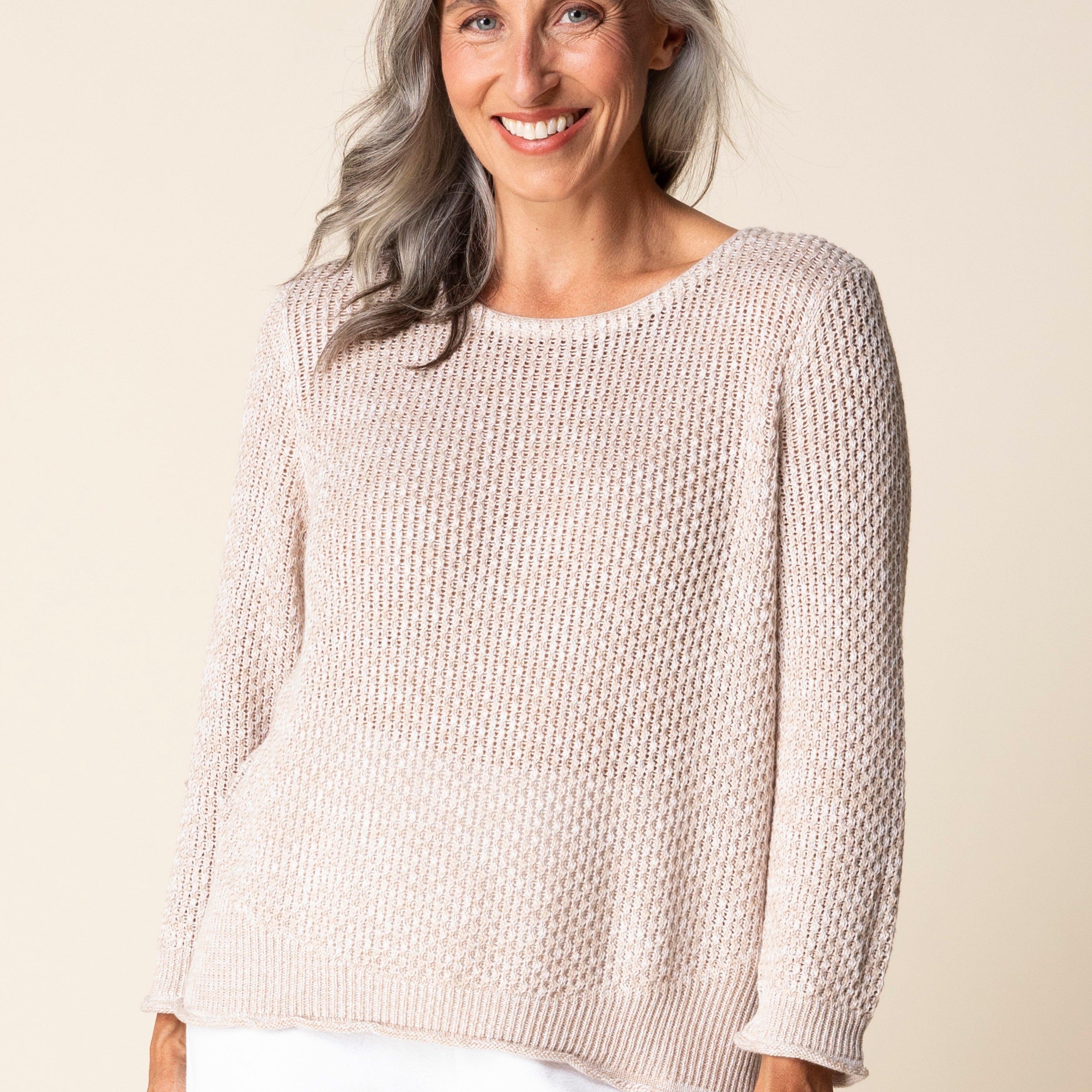 Habitat Coastal Crochet Pullover 84015
