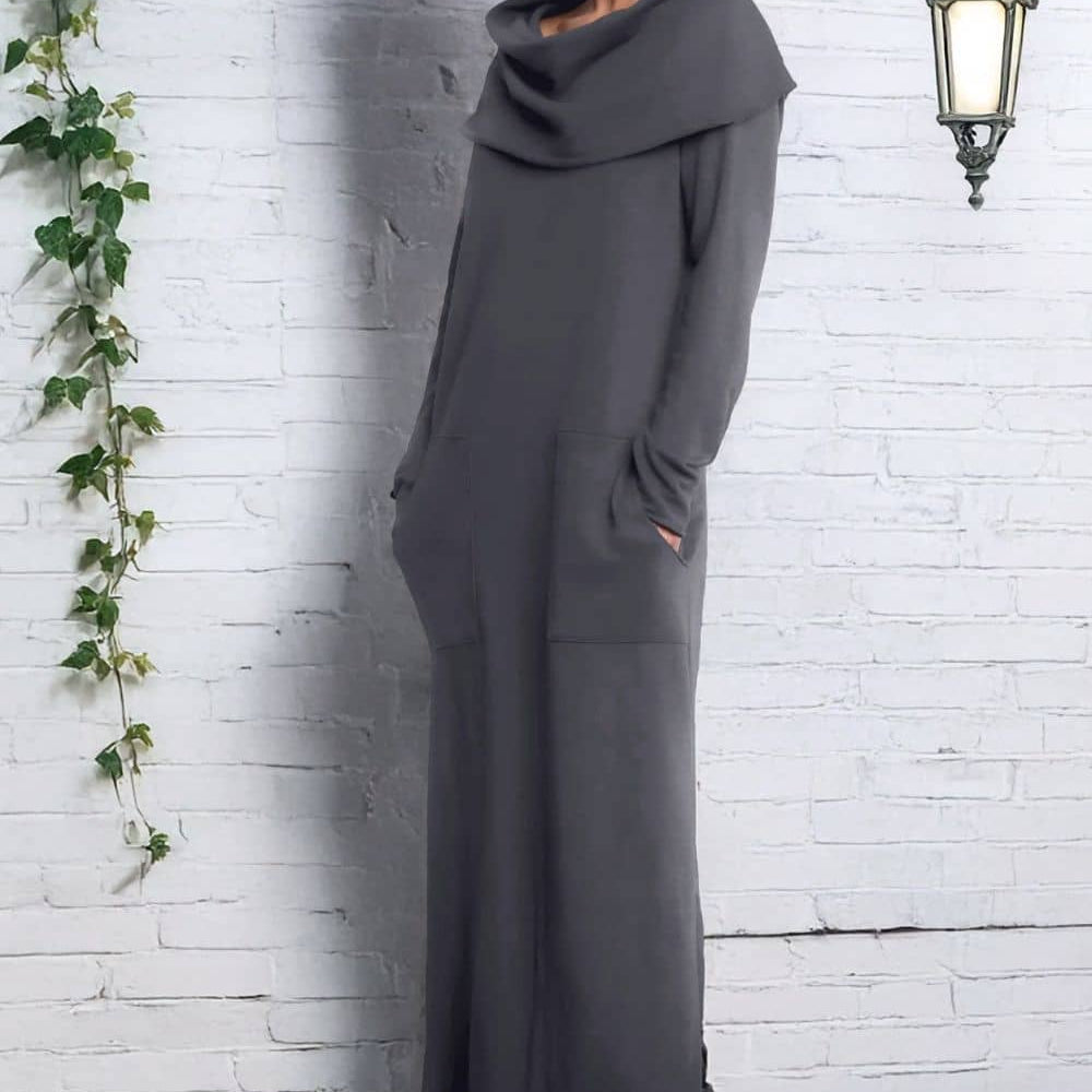 Planet French Terry Long Cowl Dress
