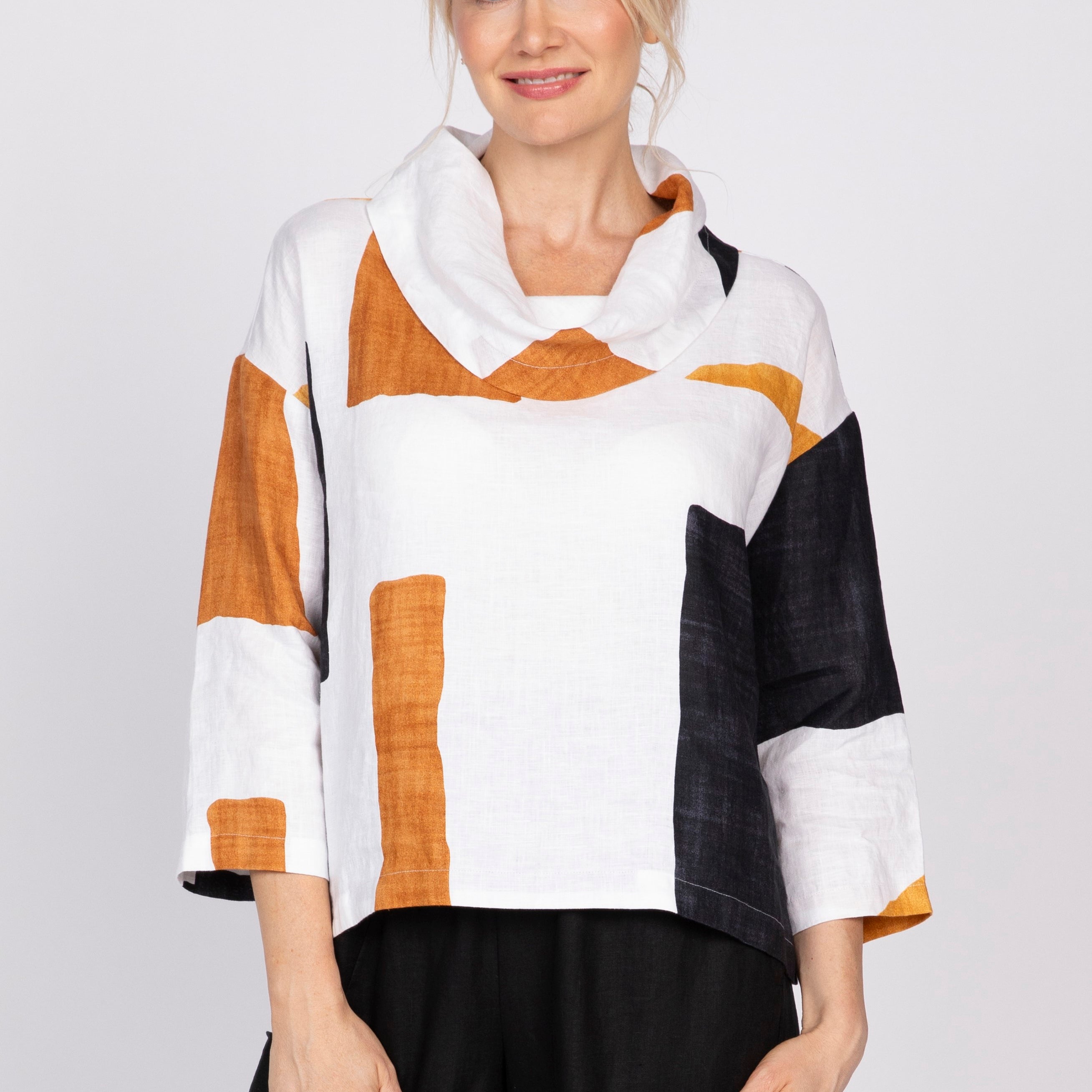 Habitat Color Block Cowl Top