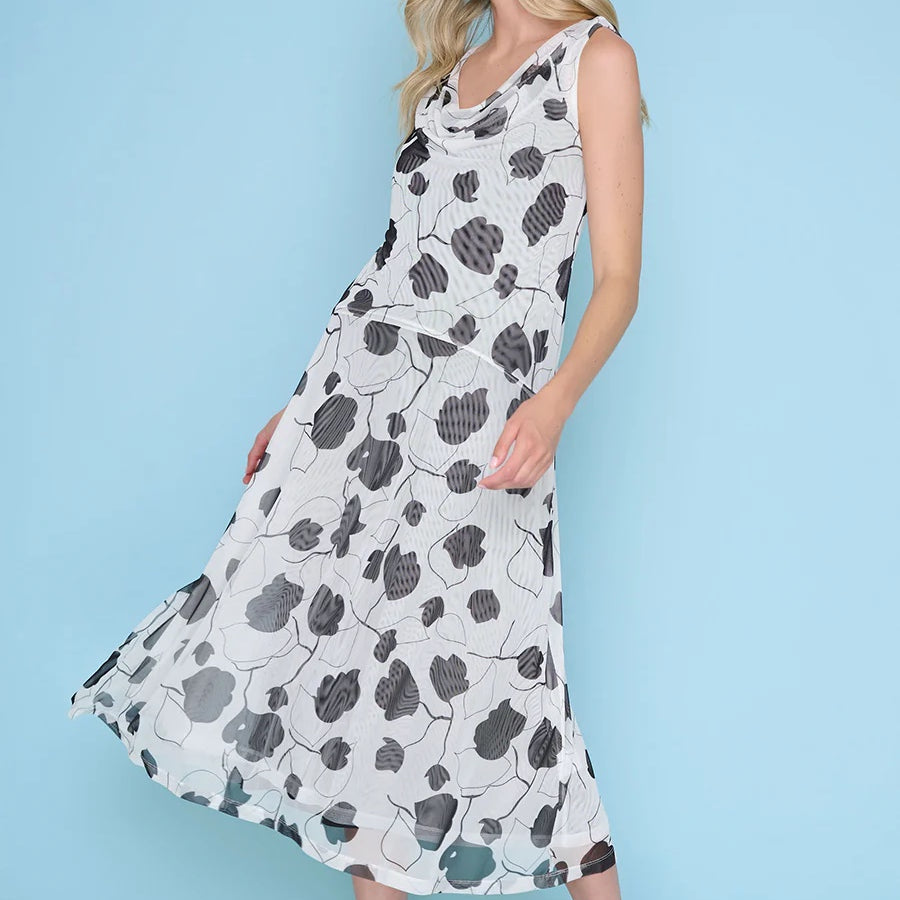 Picadilly Sleeveless Cowl Neck Dress