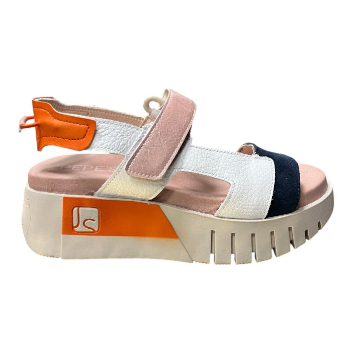 Jose Saenz Velour Marino Sandal