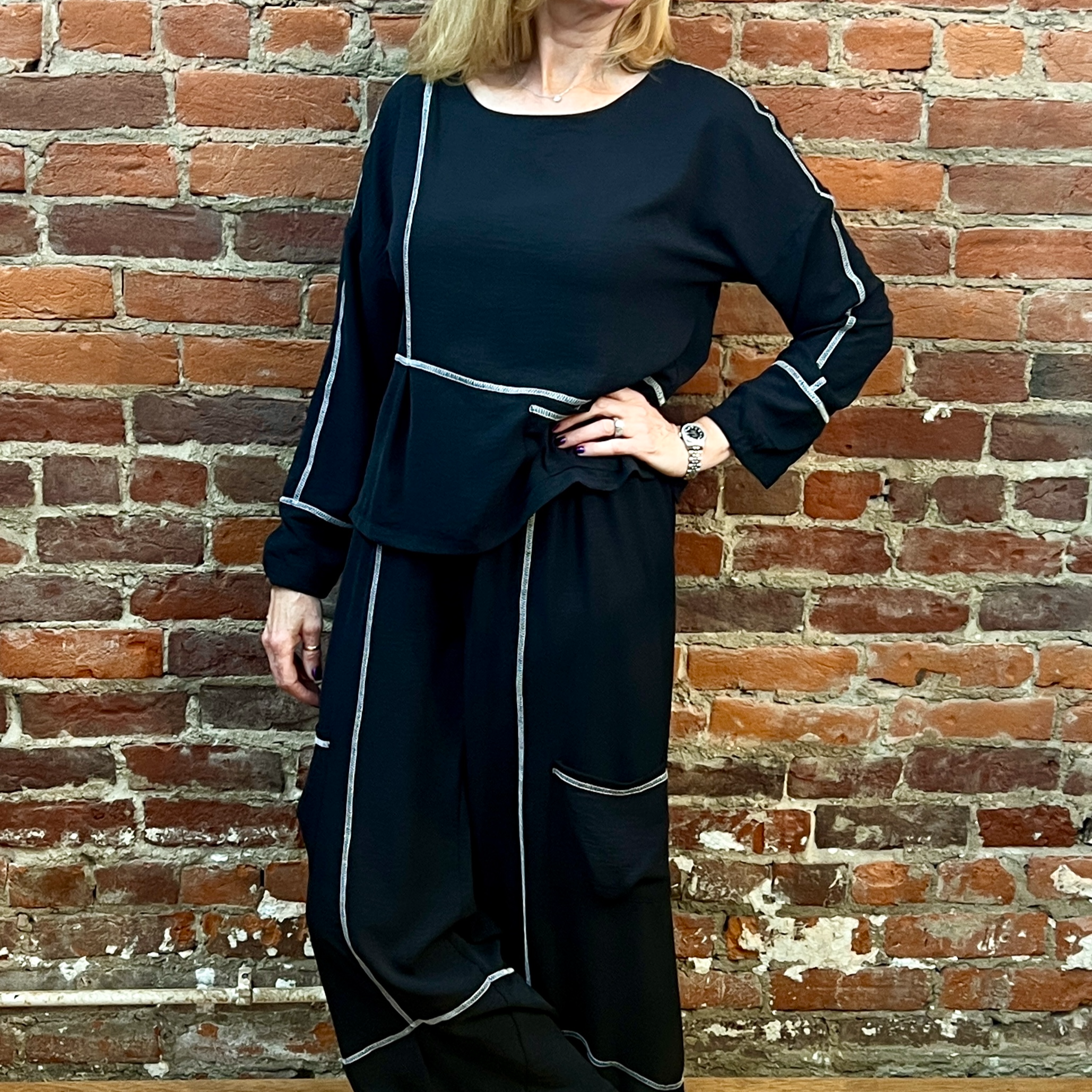 Shana Apparel Contrast Tunic