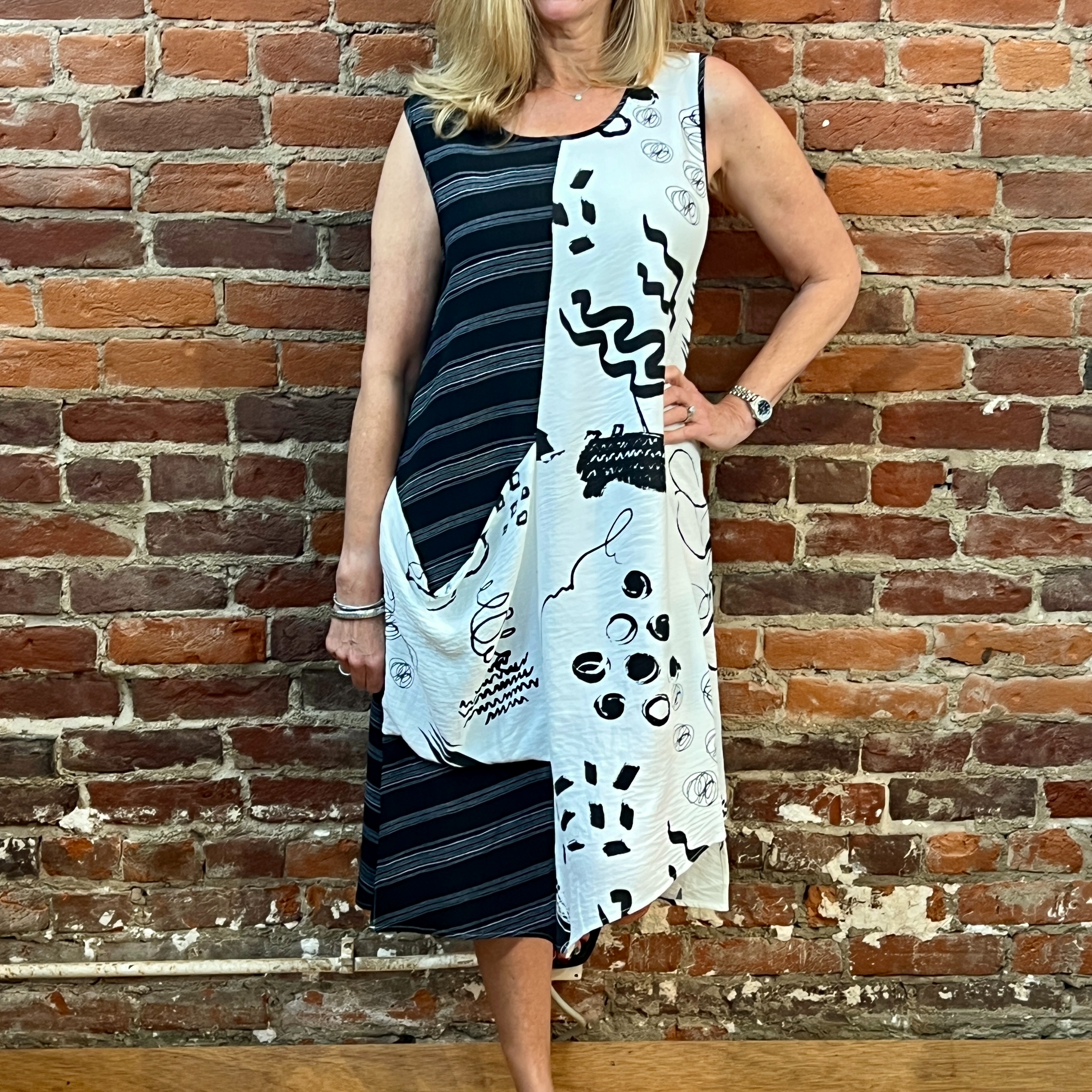 Shana Mix Media Dress
