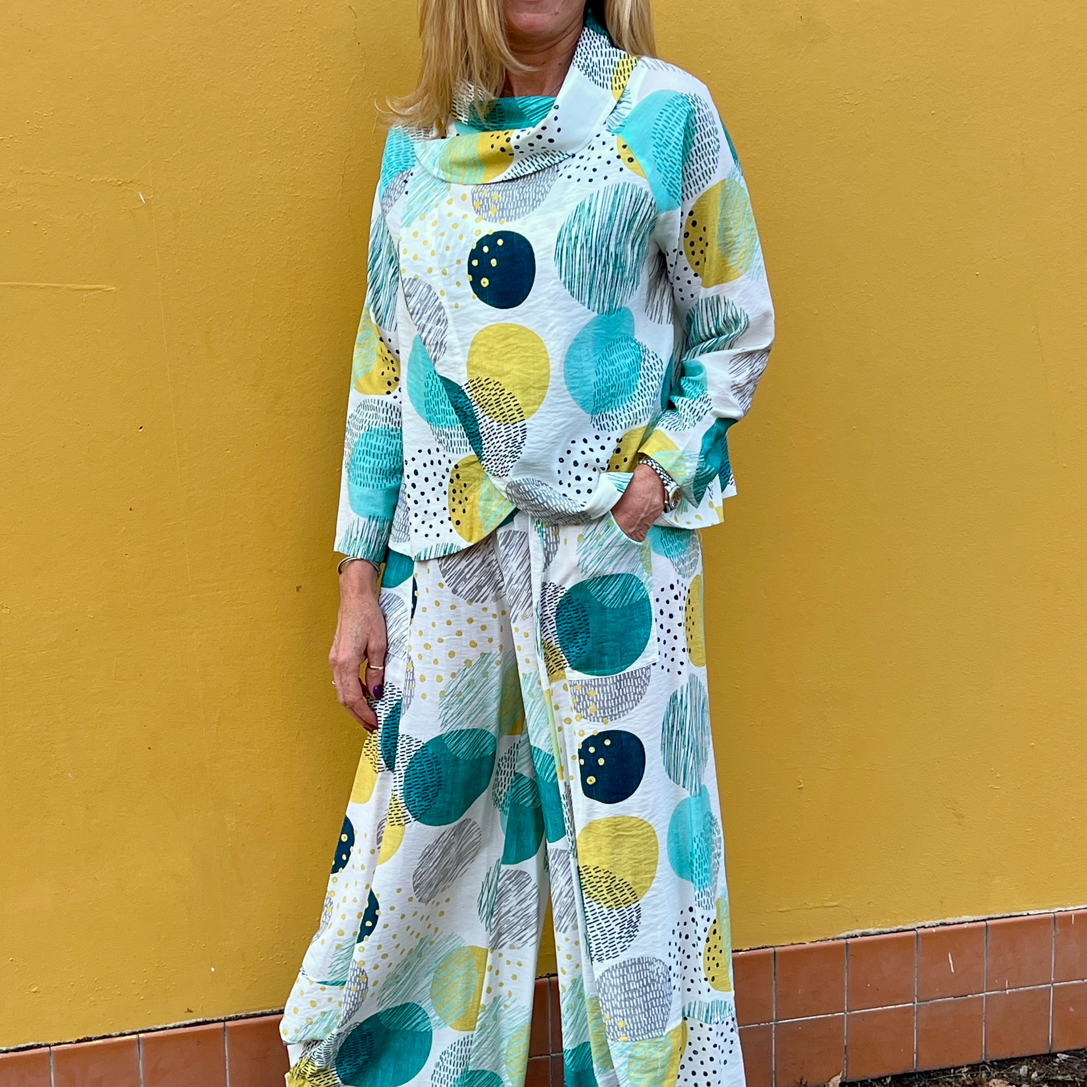 Shana Apparel Printed Lantern Pants