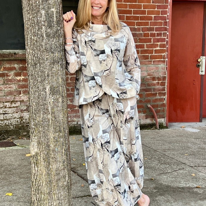 Shana Apparel Printed Lantern Pants