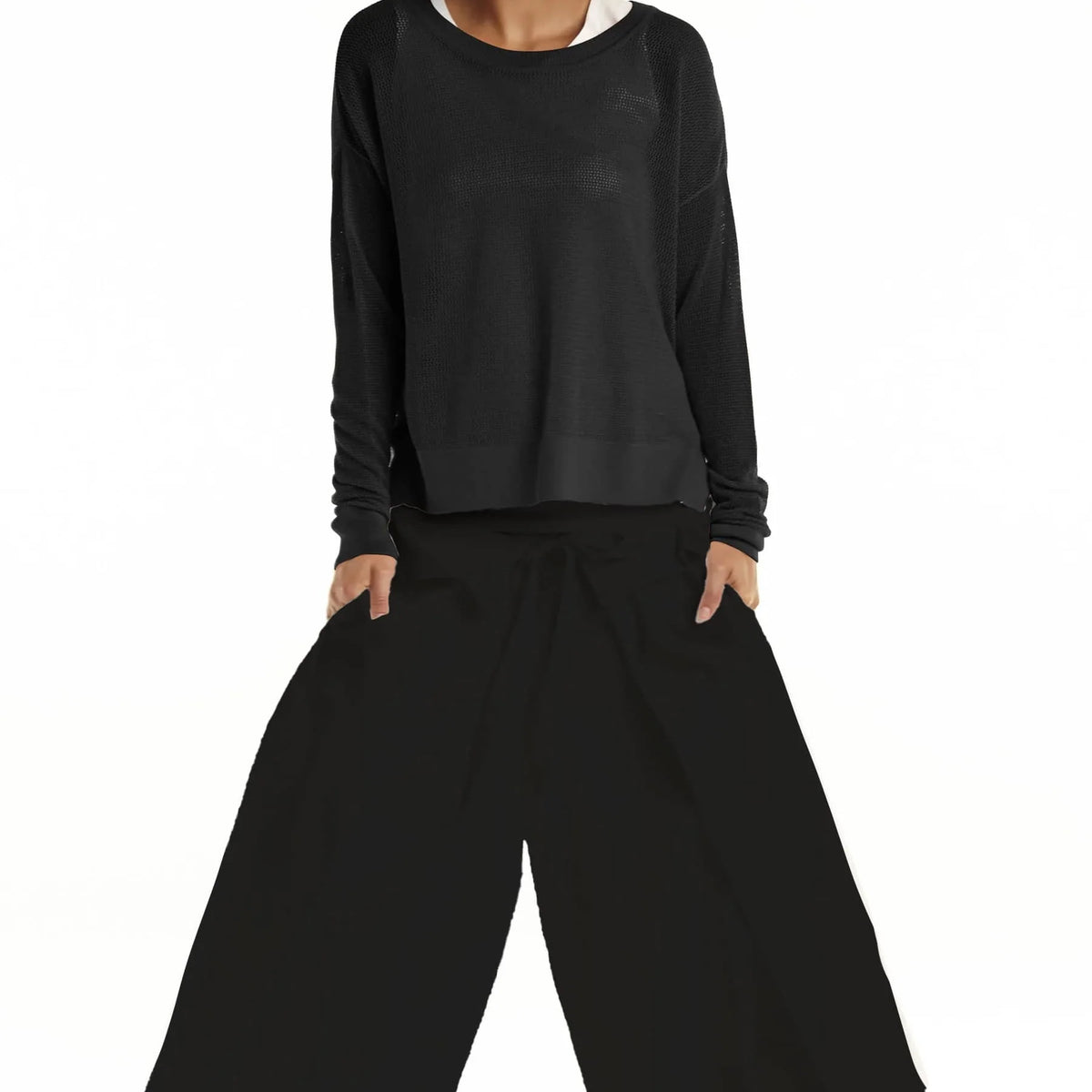 Planet by Lauren G Pima Cotton Mini Seed Sweater