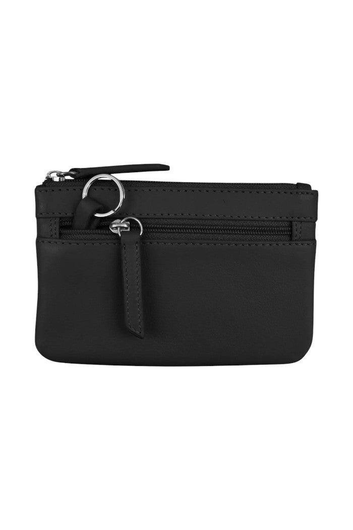 ili New York Leather Coin Holder with Key Ring