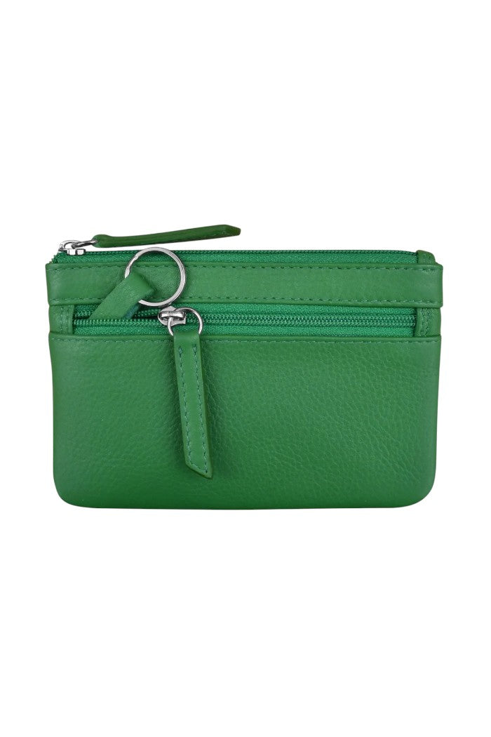 ili New York Leather Coin Holder with Key Ring