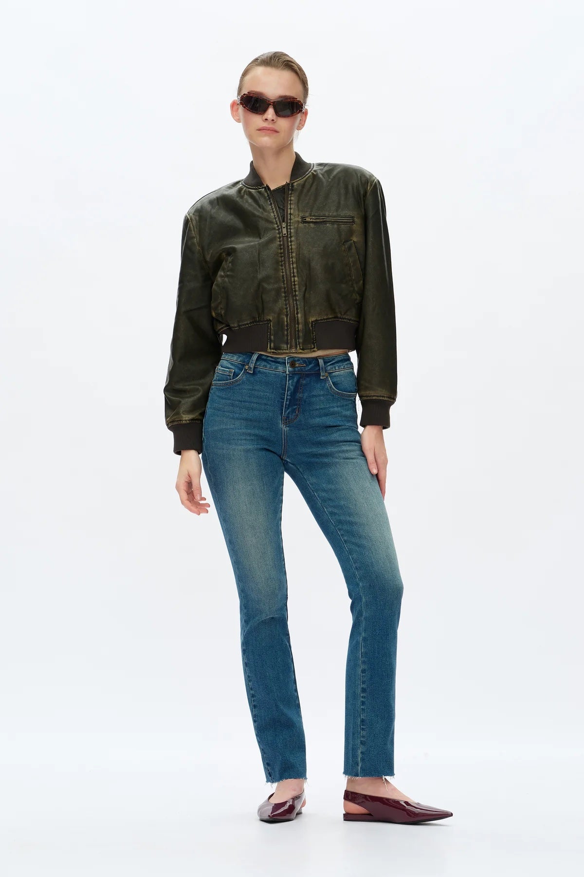 Bayeas Mid Rise Straight Jeans