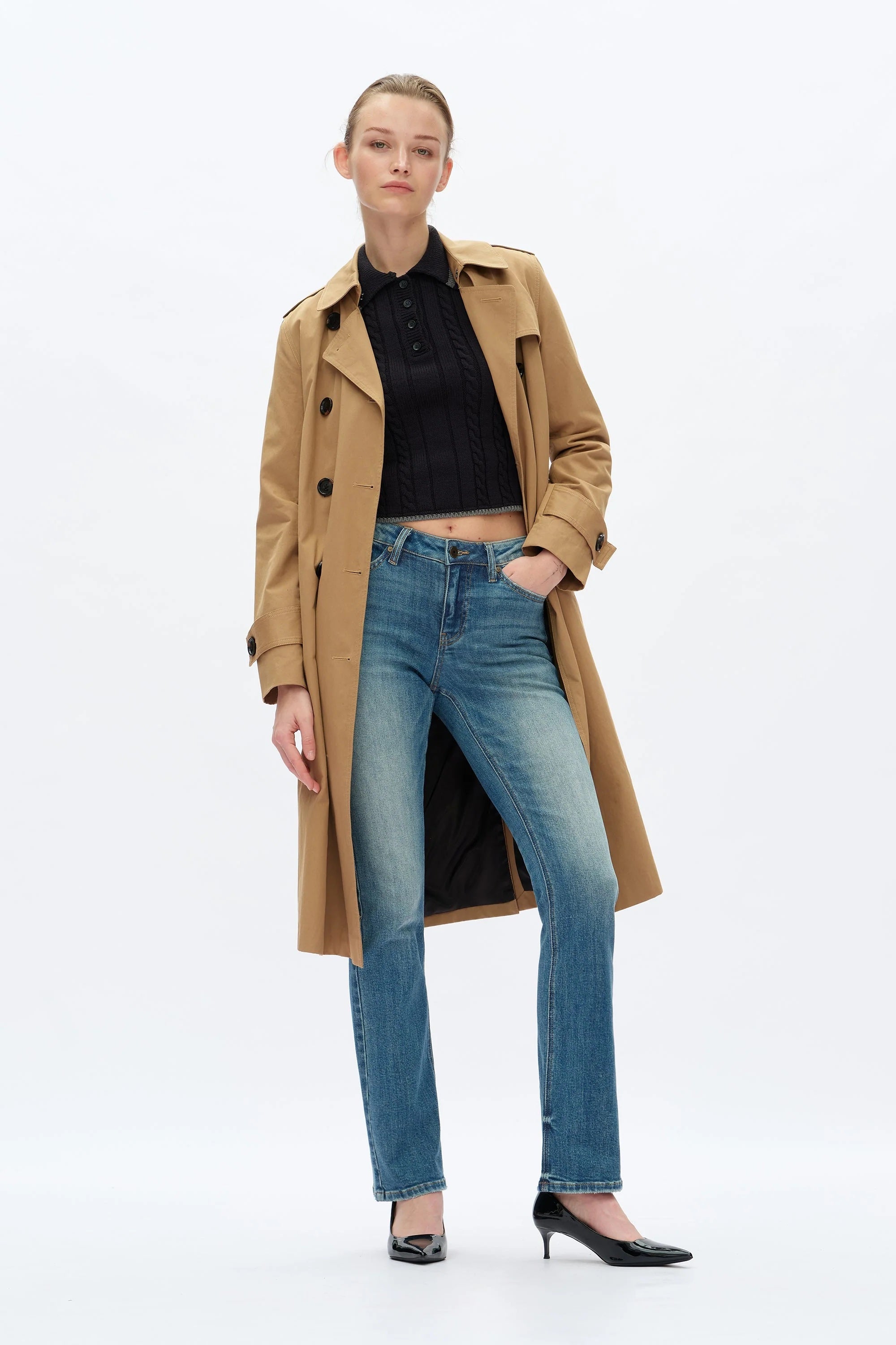 Bayeas Mid Rise Bootcut Jeans