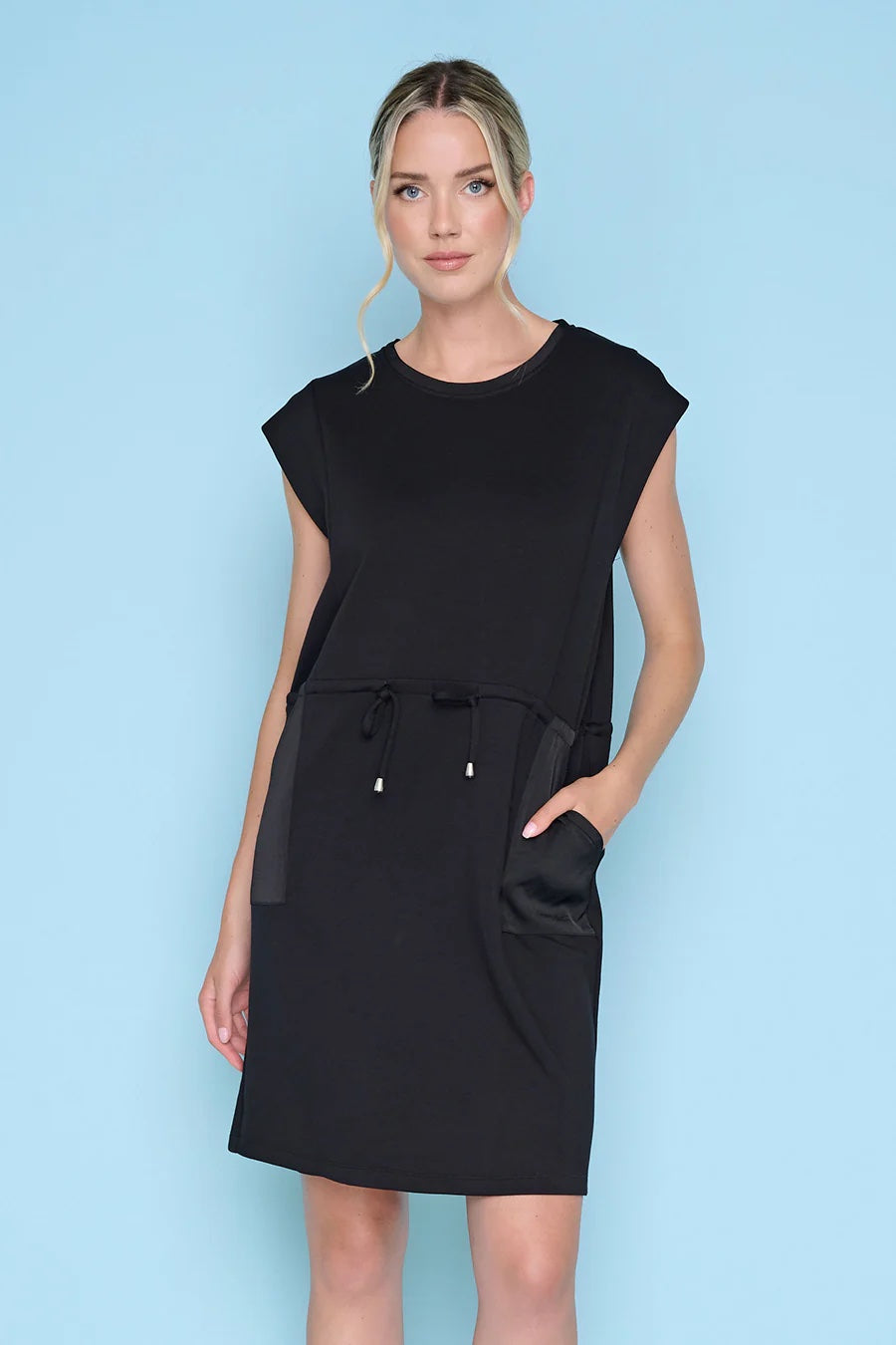 Picadilly Sleeveless Drawstring Waist Dress