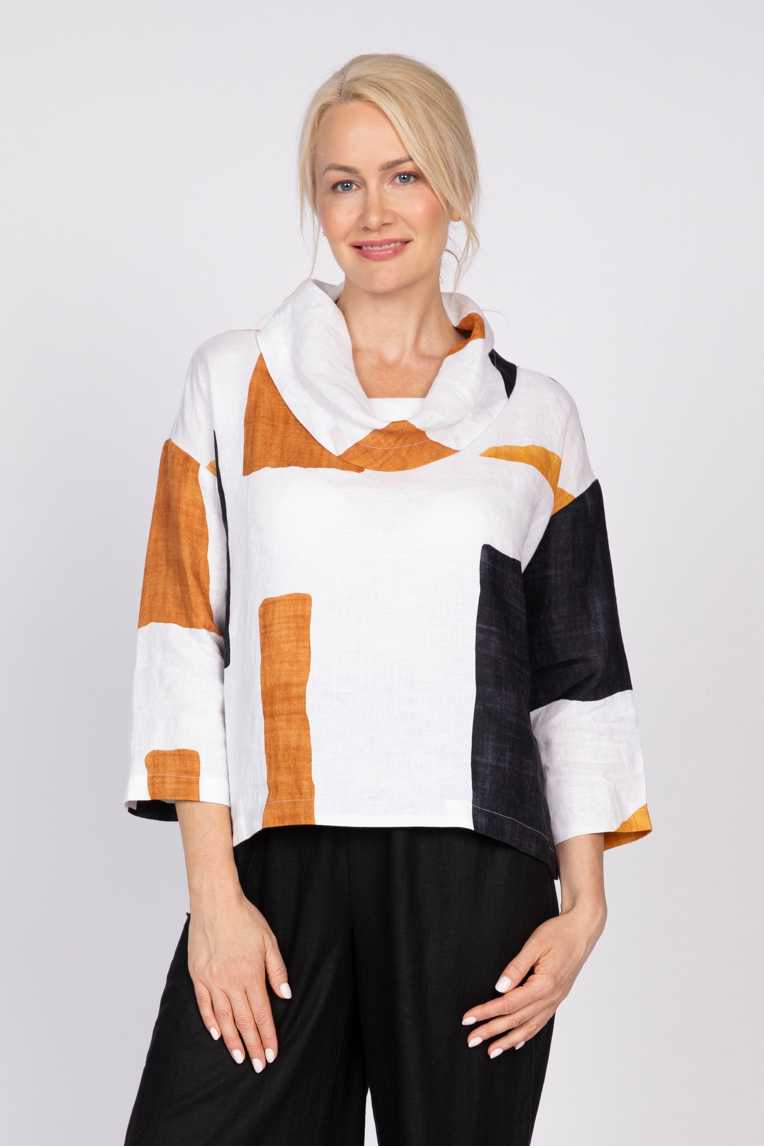 Habitat Color Block Cowl Top