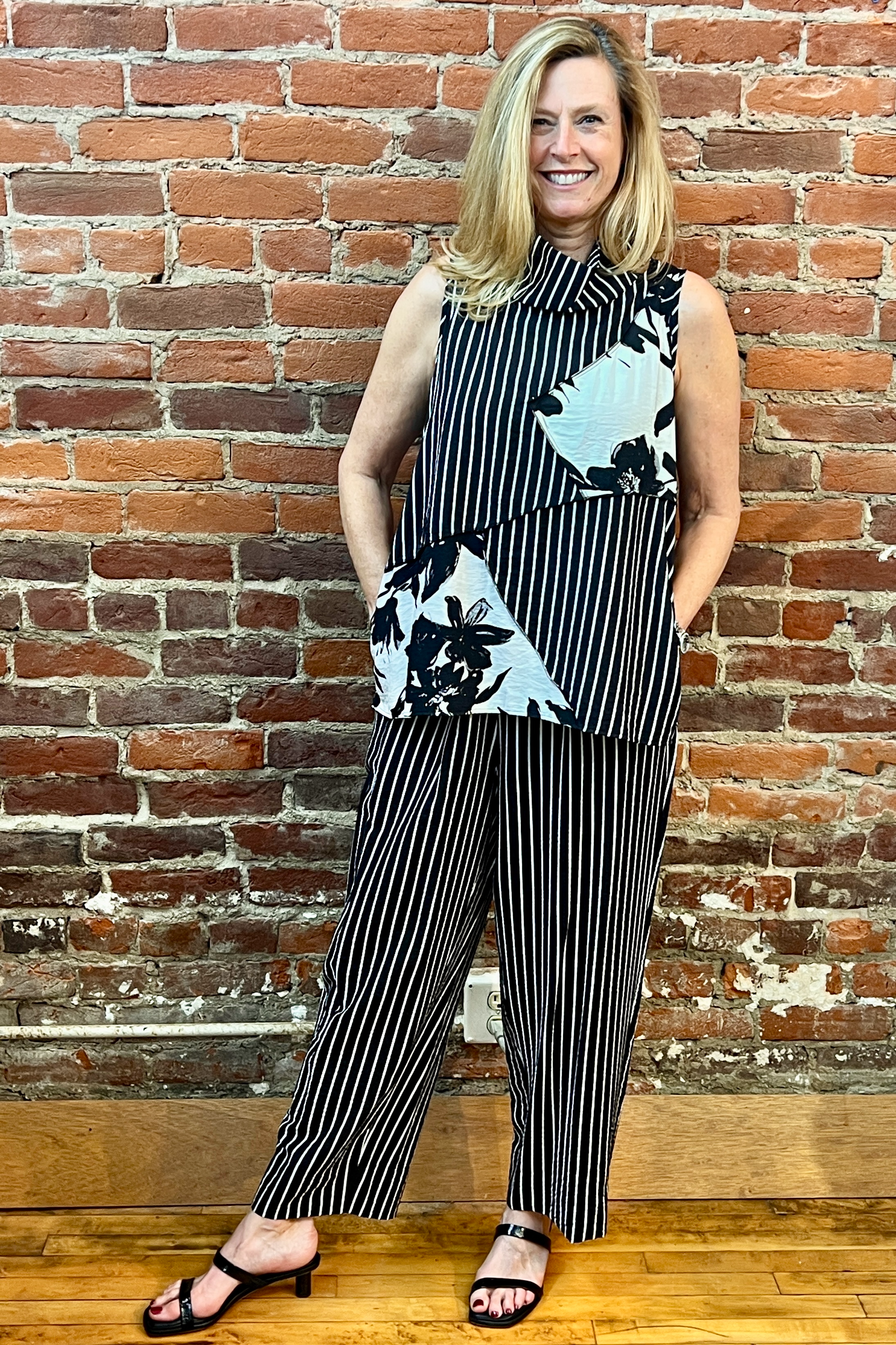 Shana Apparel Stripe Straight Pants