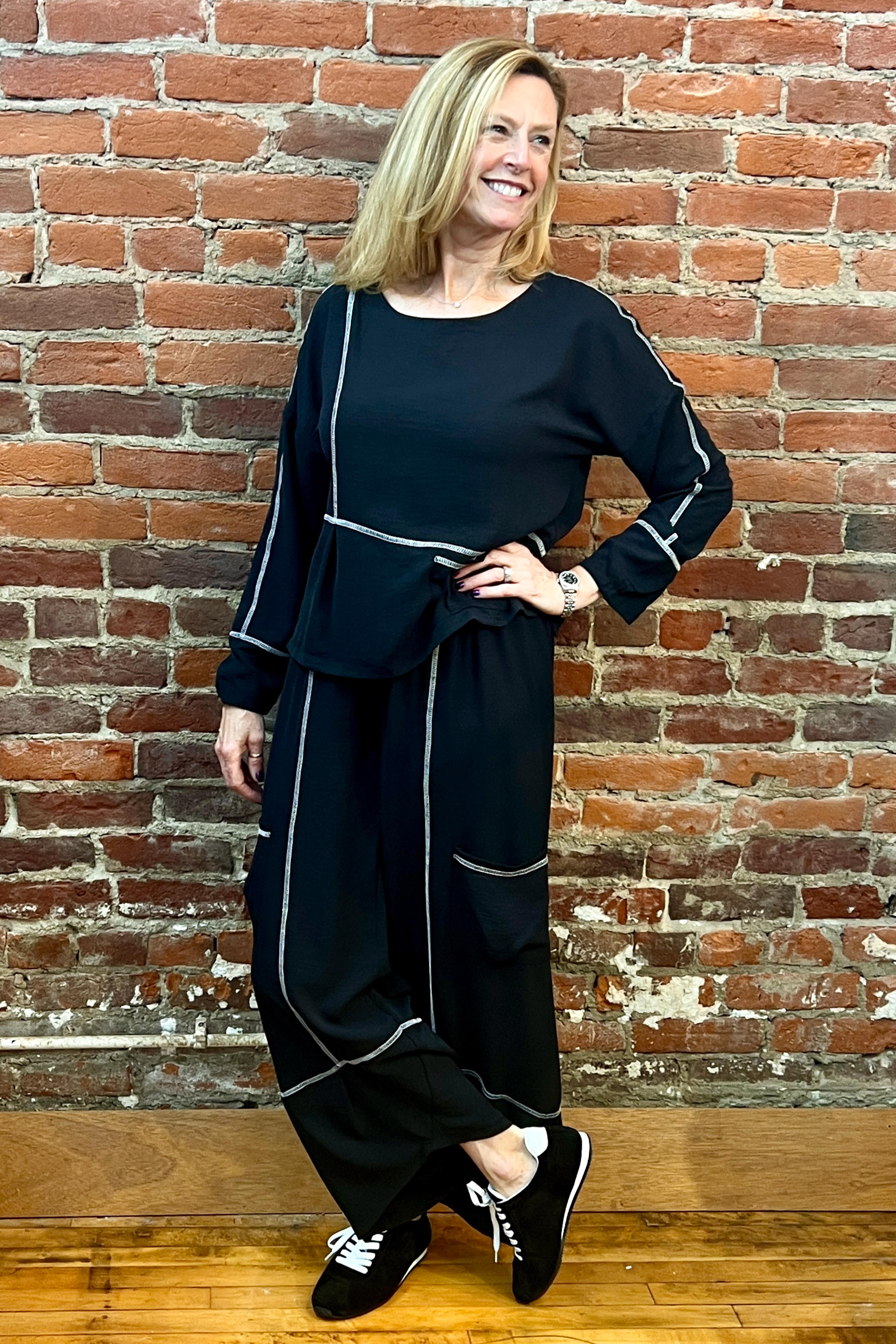 Shana Apparel Contrast Tunic
