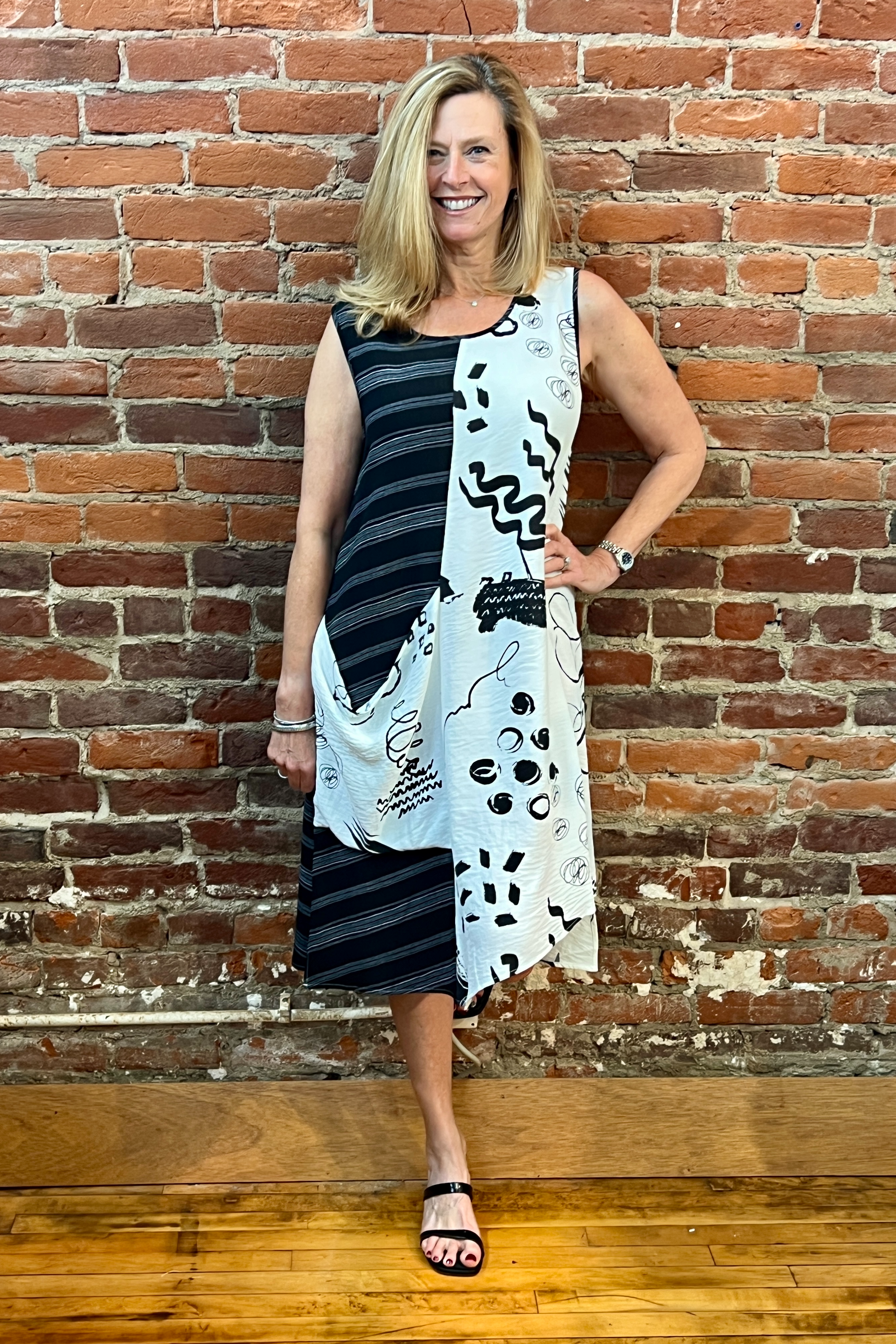 Shana Mix Media Dress