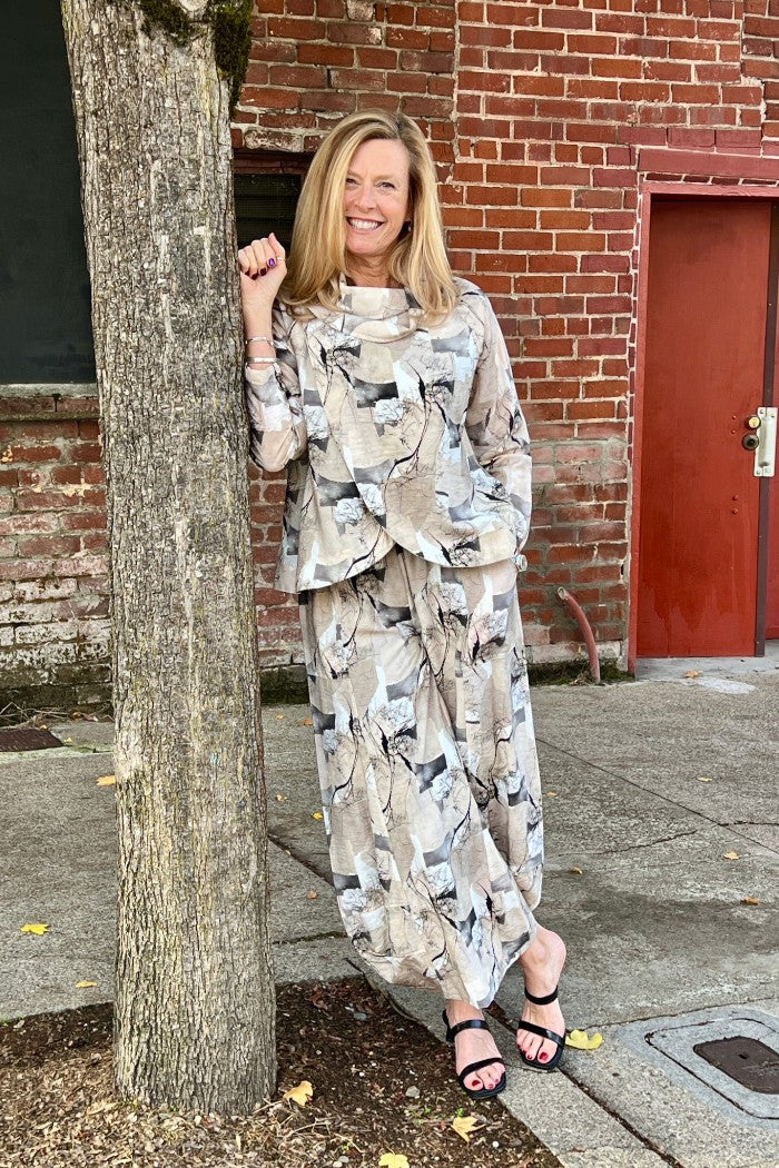 Shana Apparel Printed Lantern Pants