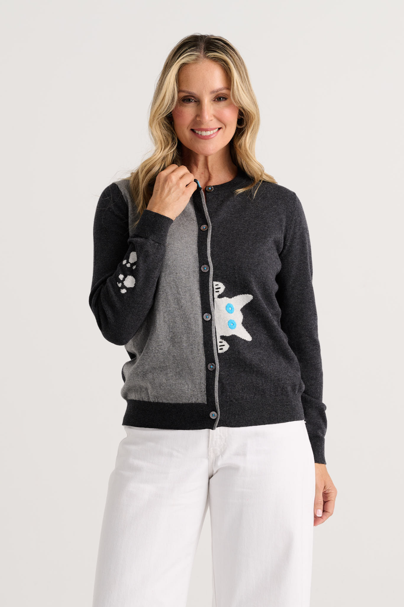 Zaket & Plover Peekaboo Cat Cardigan