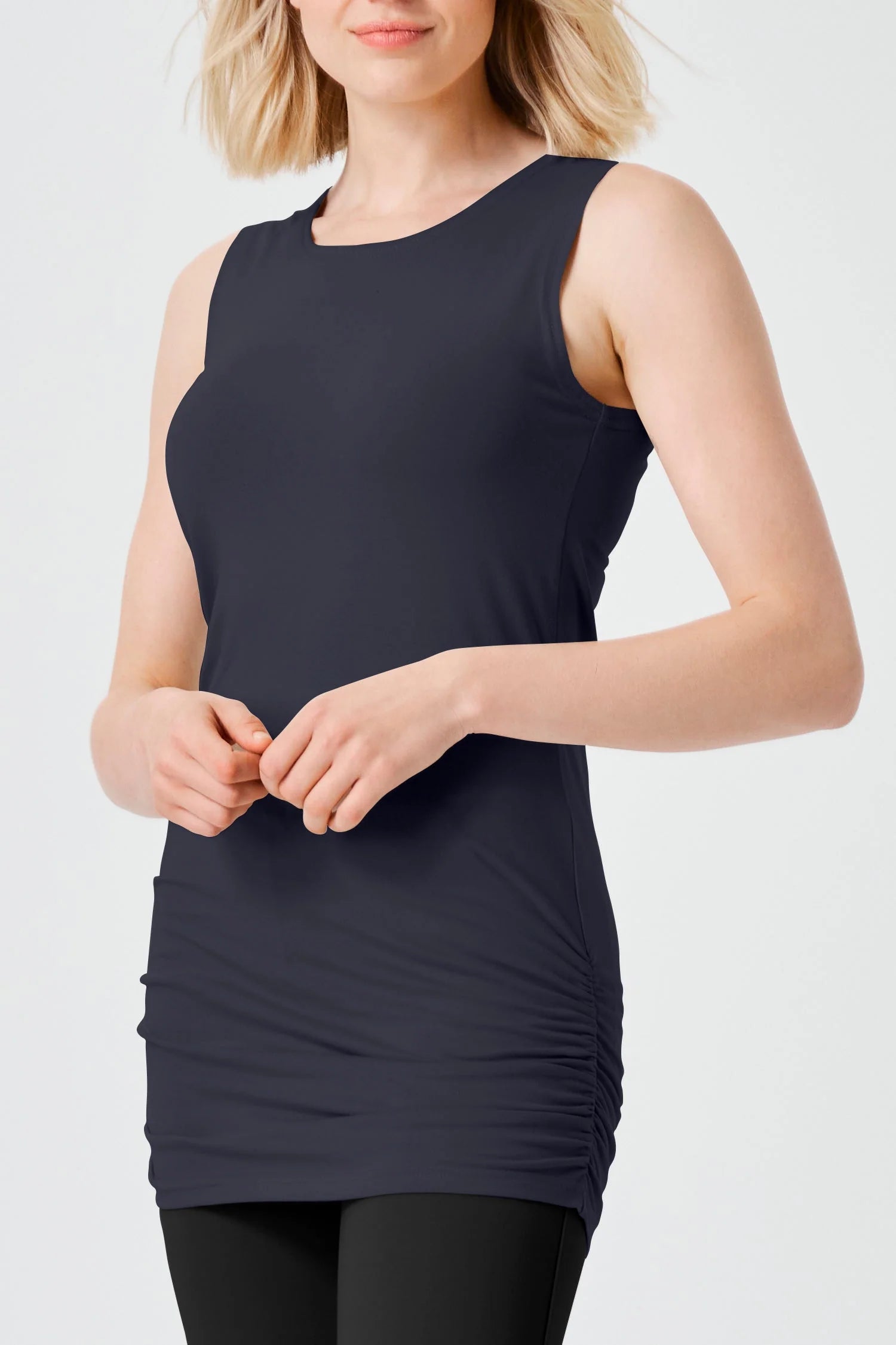 Planet by Lauren G Cotton Ruche Tank
